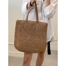 Bolsa Casual de grande capacidade Bolsa de compras japonesa coreana de tecido Bolsa de ombro juvenil Bolsa de praia