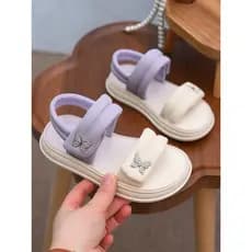 Meninas sapatos de verão meninas sapatos de princesa 2026 novo estilo antiderrapante sola macia estilo ocidental praia c