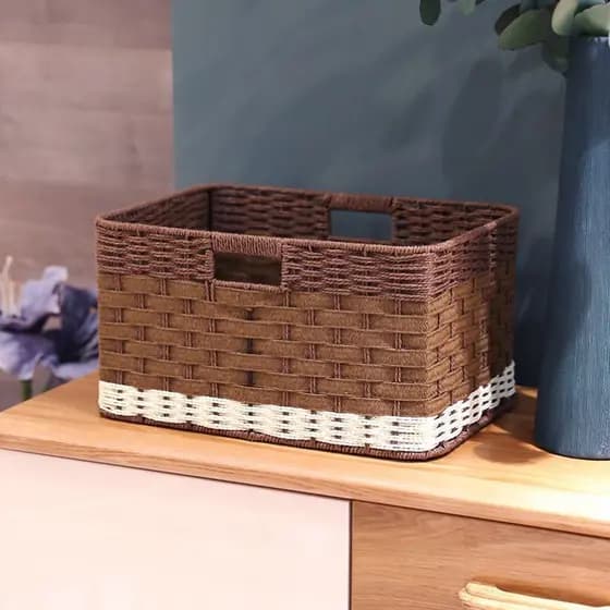 Japonês simples tecido caixa de armazenamento Desktop saco cosmético cesta de armazenamento caixa de armazenamento lanch