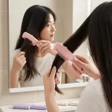 Aparador dois em um cortador de cabelo Multi-estágio ajustável multifuncional pente de corte de cabelo requintado menina
