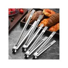 Pinças onduladas de aço inoxidável engrossadas pinças de churrasco coreanas Buffet pinças de alimentos estendidas pinças