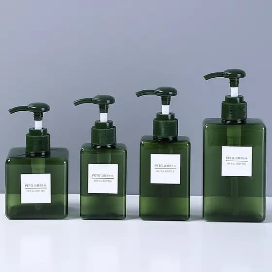 Loção imprensa garrafa Shampoo plástico garrafa vazia limpador Facial cosméticos substituição garrafa Gel de banho desin