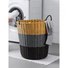 Cesta de roupas domésticas imitação de Rattan cesta doméstica cesta de roupas sujas cesta de lavanderia cesta de roupas