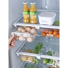 Caixa de armazenamento de gaveta de geladeira cozinha caixa de manutenção fresca partição pendurado armazenamento organi