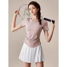 Terno esportivo de Badminton feminino verão novo estilo roupas de tênis roupas de Fitness correndo de secagem rápida mai