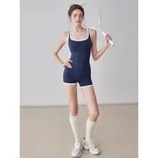 Nude sentir roupas de Fitness de uma peça feminina magro olhar treinamento sem mangas roupas de Yoga Pilates terno espor