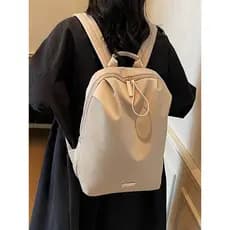 Mochila leve feminina pequena estudante universitário mochila clássica All-Match mochila de viagem 50cm bolsa para compu
