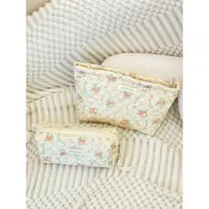 Ins estilo coreano estojo de lápis de grande capacidade fresco pequeno saco de armazenamento Floral saco de armazenament