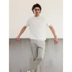 JSSD HOMME verão masculino de manga curta em torno do pescoço Casual de manga curta camiseta masculina novo estilo cor p