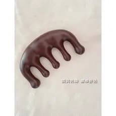 Pente de massagem de cabeça grande de sândalo dourado, pente de cabeça redonda de cinco dedos, terapia de cabelo, cabeça