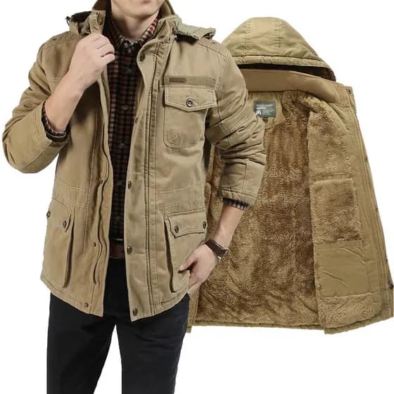 Algodão puro outono inverno roupas masculinas de comprimento médio algodão acolchoado roupas masculinas velo-acolchoado