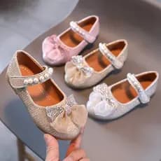 Meninas sapatos primavera outono 2025 novas sandálias de princesa grandes crianças sapatos de couro primavera meninas sa