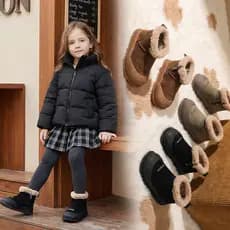 Meninas 2026 inverno novo estilo crianças engrossado botas de neve quentes confortáveis botas de algodão de sola macia m