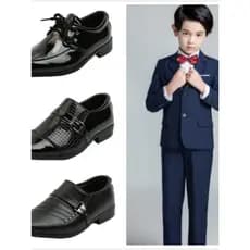 Sapatos de couro para meninos preto estilo britânico sapatos de desempenho para meninos sapatos infantis da escola primá
