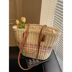 Bolsa de tecido estilo feminino 2026 novo estilo Popular moda venda quente sacola grande capacidade Commuter bolsa de om