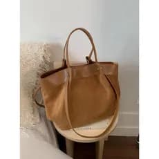 Versão coreana bolsa de camurça de grande capacidade senhoras 2026 novo estilo outono inverno Retro bolsa de ombro Commu