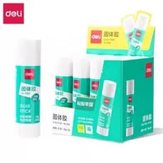 Deli cola sólida em bastão, tamanho grande, 12 peças, 21g, formato de caneta, papelaria para estudantes, forte, transpar