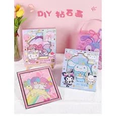 Crianças adesivos de diamante novo estilo cheio de diamante artesanal diversão diy adesivos diamante Kuromi diamante ade
