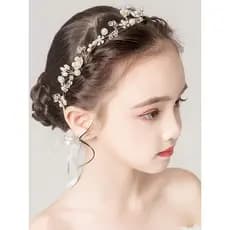 Crianças headwear guirlanda meninas acessórios para o cabelo princesa bandana meninas bandana flor menina mostrar vestid