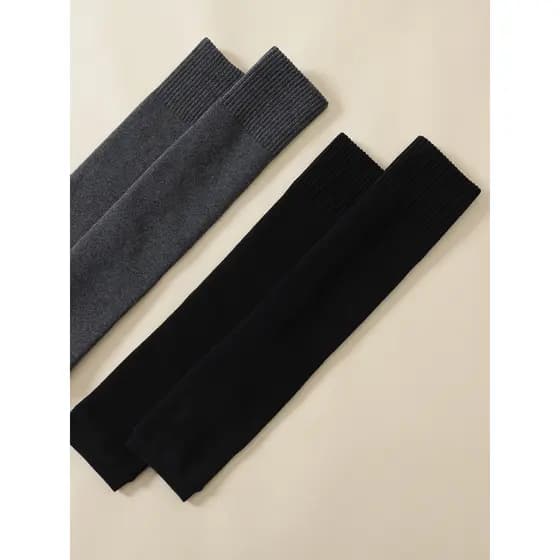 Crianças joelheiras quente outono inverno à prova de frio engrossado velo-prova joelheiras Leggings longo tubo capa sobr