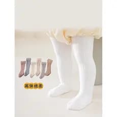 Meia-calça para bebê meninas Leggings brancas grandes PP