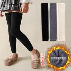 Crianças outono inverno engrossado joelheiras meias meninas forro de lã meias sobre joelheiras Terry Leggings quentes