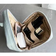 Bolsa cosmética de grande capacidade, bolsa de armazenamento com vários compartimentos, forro portátil, bolsa de higiene