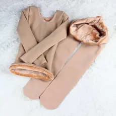 Traje de dança infantil terno feminino outono inverno manga comprida Ballet prática meninas Bottoming Grab roupa interio