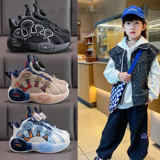 Calçados esportivos para meninos primavera outono novo estilo 2025 sapatos infantis de sola macia sapatos antiderrapante