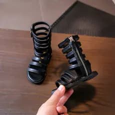 2026 verão nova versão coreana meninas sandálias romanas de alta qualidade sapatos da moda crianças sandálias de sola ma
