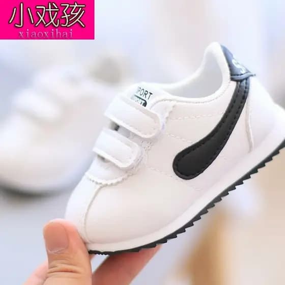 Menino bebê tênis bebê 1-3 anos de idade criança Forrest Gump sapatos meninos meninas sapatos brancos de sola macia têni
