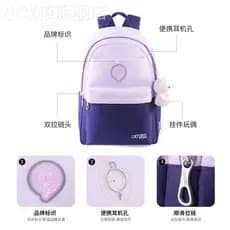 Oxford University 2025 Novo Estilo Mochila Alunos do Ensino Médio Meninas do Ensino Médio Grande Capacidade Médio S
