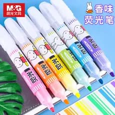 Caneta marcadora de luz matinal Cor clara Miffy Fragrância Cabeça oblíqua Alunos usam caneta marcadora de cabeça única C