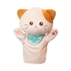 Adorável dos desenhos animados do jardim de infância crianças desempenho Kitty mão fantoche brinquedo de pelúcia dedo mã