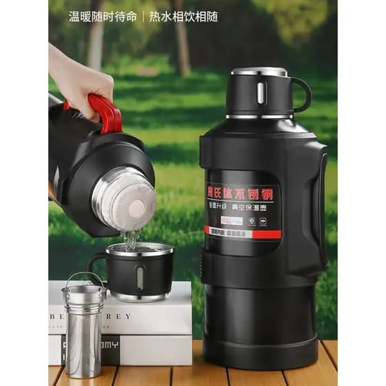 Copo térmico de grande capacidade 316 garrafa térmica de aço inoxidável masculino ao ar livre portátil carro garrafa de