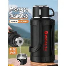 Weishui 316 garrafa térmica de aço inoxidável grande capacidade garrafa térmica portátil ao ar livre carro novo estilo g