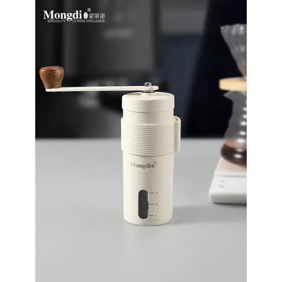 Mongdio Moedor de mão Moedor de grãos de café Moedor manual Máquina de café pequeno de café portátil
