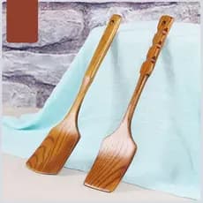 Espátula de madeira para cozinhar Panela antiaderente Espátula de cabo longo dedicada Espátula doméstica resistente a al
