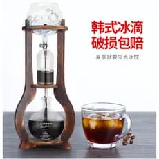 Reminiscência marrom estilo coreano máquina de café por gotejamento de gelo fermentação manual conjunto de pote de gotej