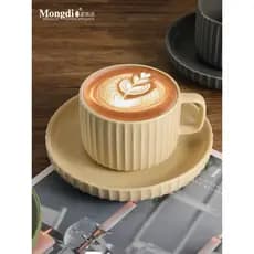 Mongdio cerâmica xícara de café High-End requintado guirlanda xícara de café pires conjunto xícara de café xícara de chá