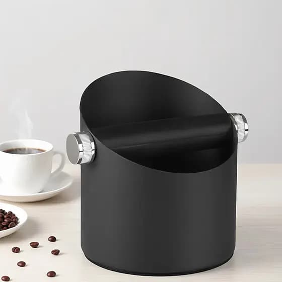 Balde de borras de café, aço inoxidável, balde de borras de batida, acessórios para máquina de café doméstica, eletrodom