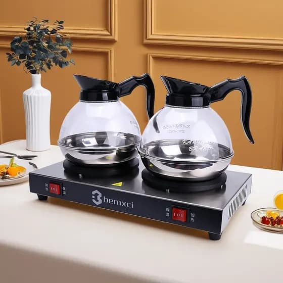 Fogão de café de duas cabeças fogão de aquecimento de café americano Base de fabricação de café placa de aquecimento iso