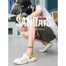 Verão 2025 novo estilo buraco sapatos pisando na merda sentir exterior usar dupla utilização condução Baotou sandálias c