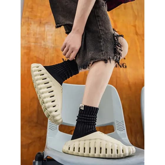 Chinelos de massagem masculinos de sola grossa EVA verão na moda exterior usar antiderrapante sandálias de praia chinelo