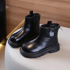 Crianças sapatos clássico estilo britânico médio pequeno crianças Martin botas outono inverno meninas botas curtas cor s