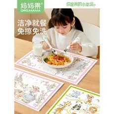 Placemat descartável para bebês, portátil, descartável, à prova de óleo, à prova d'água, para comer, cadeira de jantar,