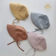 Chapéu de sol de verão de algodão puro recém-nascido masculino feminino bebê Anti-ultravioleta aba grande desossado chap
