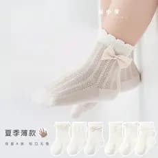 Meias de bebê verão malha estilo fino bebê menina boca solta meias desossadas crianças arco respirável princesa meias de