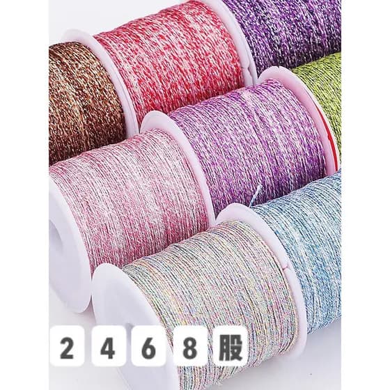 Multi-fio fio de ouro prata fio solto trançado fio de ouro mão corda pulseira colar artesanal diy pacote de Material enr
