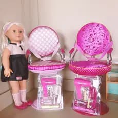 60cm boneca uso ~ Retro barbeiro conjunto cadeira crianças bebê menina brinquedo presente jogar casa